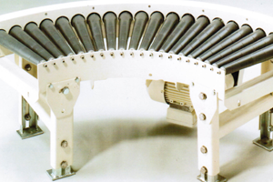 angetriebene Rollenbahnkurve